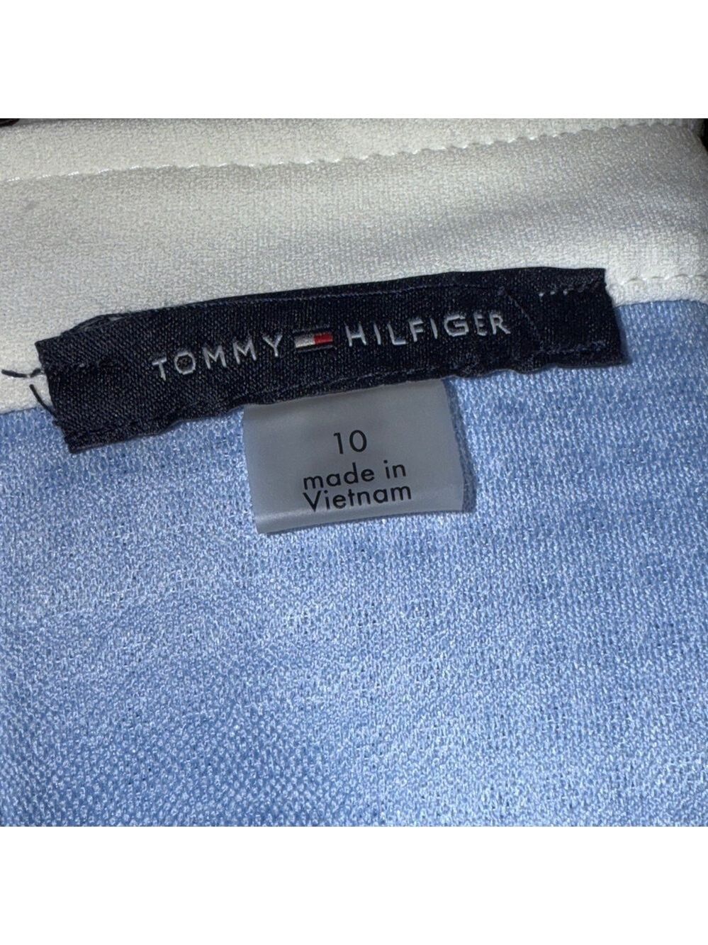 Tommy Hilfiger Women's Mini Houndstooth Knit Dress in Kentucky Blue size 10 - Picture 7 of 8